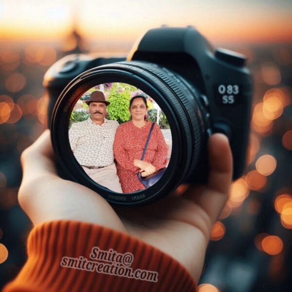 Camera Lens Photo Frame