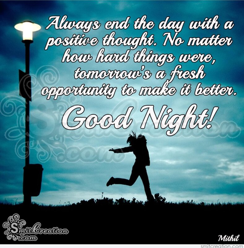 Good Night Inspirational Quotes Pictures and Graphics - SmitCreation.com