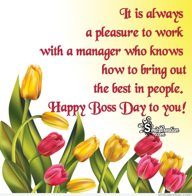 Happy Boss Day to you!