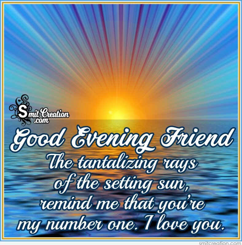 good evening friendship messages