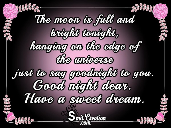 Good Night Sweet Dreams - SmitCreation.com