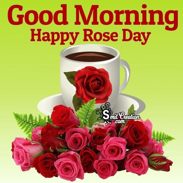 Good Morning Happy Rose Day Card
