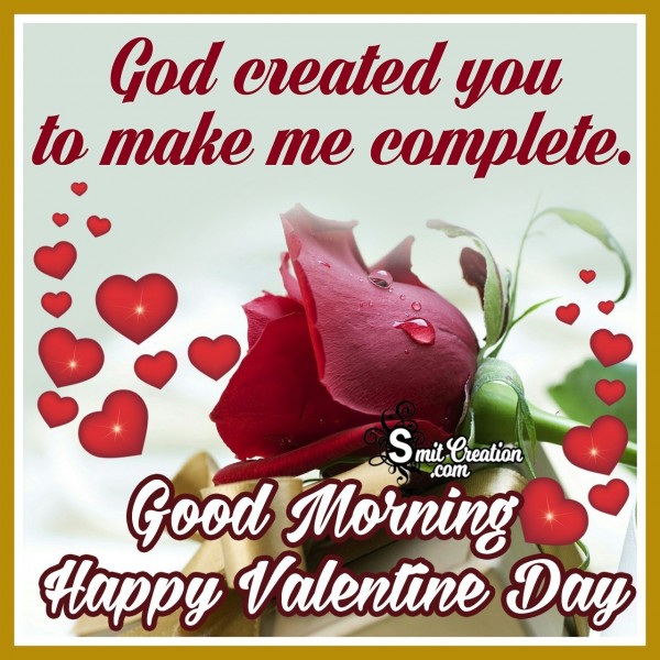 Good Morning Happy Valentine Day Quote - SmitCreation.com