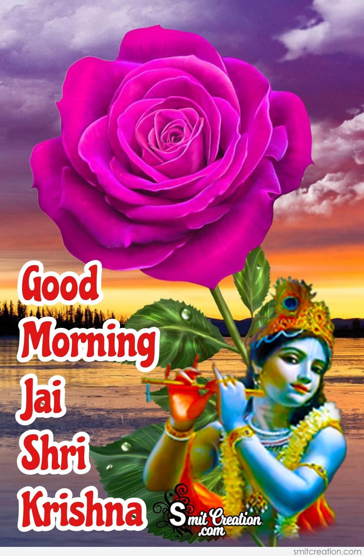 jai shree radhe krishna good morning image