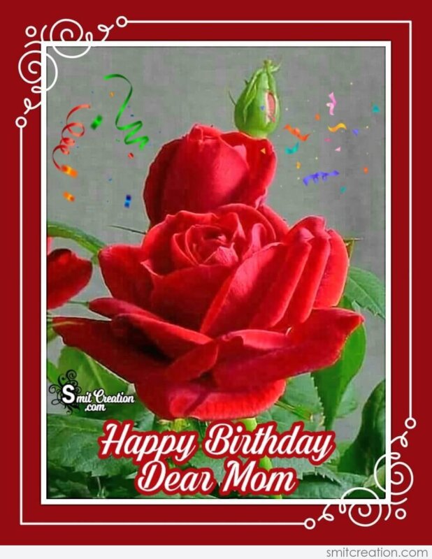 happy birthday mom red roses