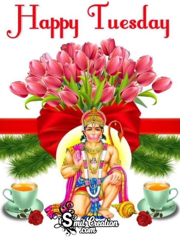 Happy Tuesday Hanuman Photo - SmitCreation.com