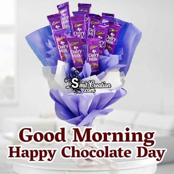 Good Morning Happy Chocolate Day Card - SmitCreation.com