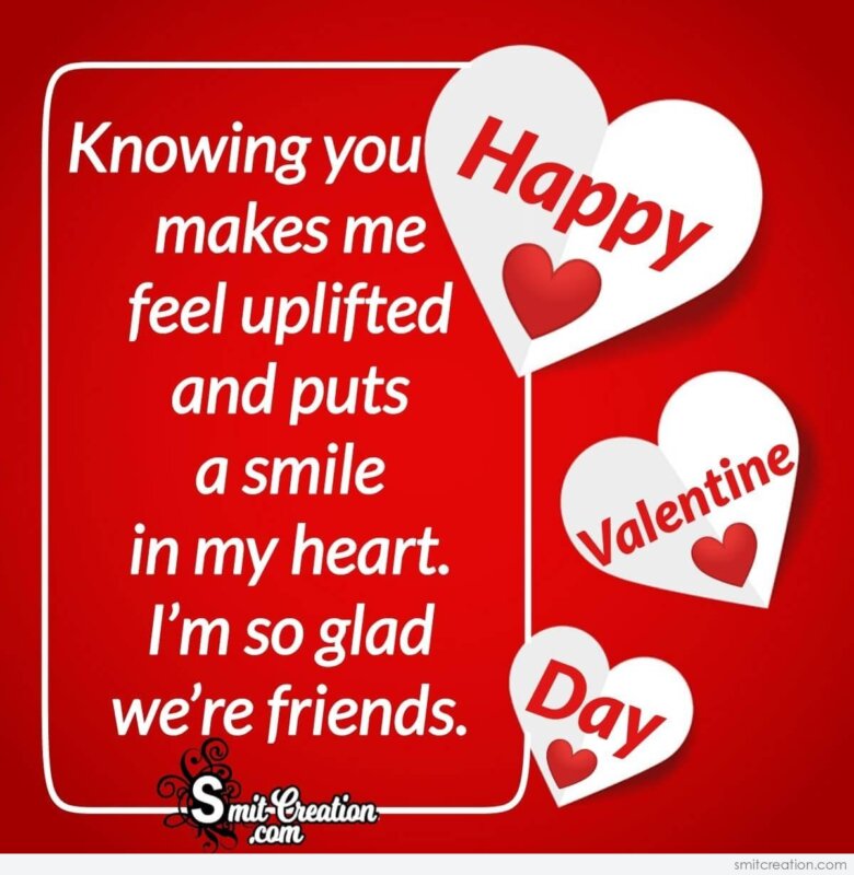 Happy Valentine day Message Card For Friend - SmitCreation.com