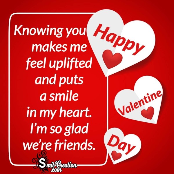 Happy Valentine day Message Card For Friend