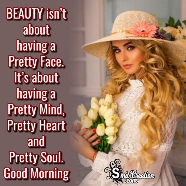 Good Morning Quote On Pretty Woman - SmitCreation.com