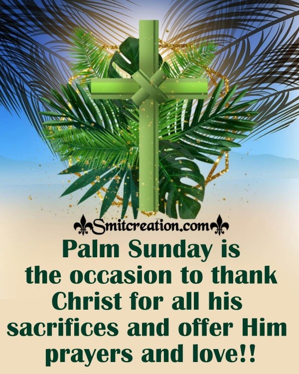 Thank Christ On Palm Sunday - SmitCreation.com