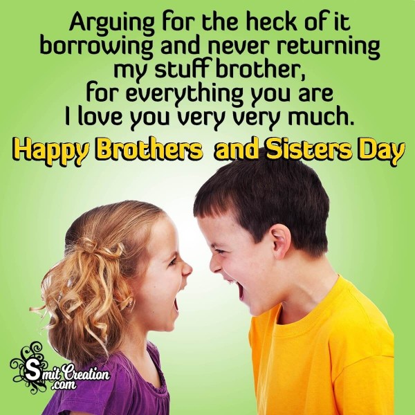 Happy Brother’s and Sister’s Day Wishes To Brother - SmitCreation.com
