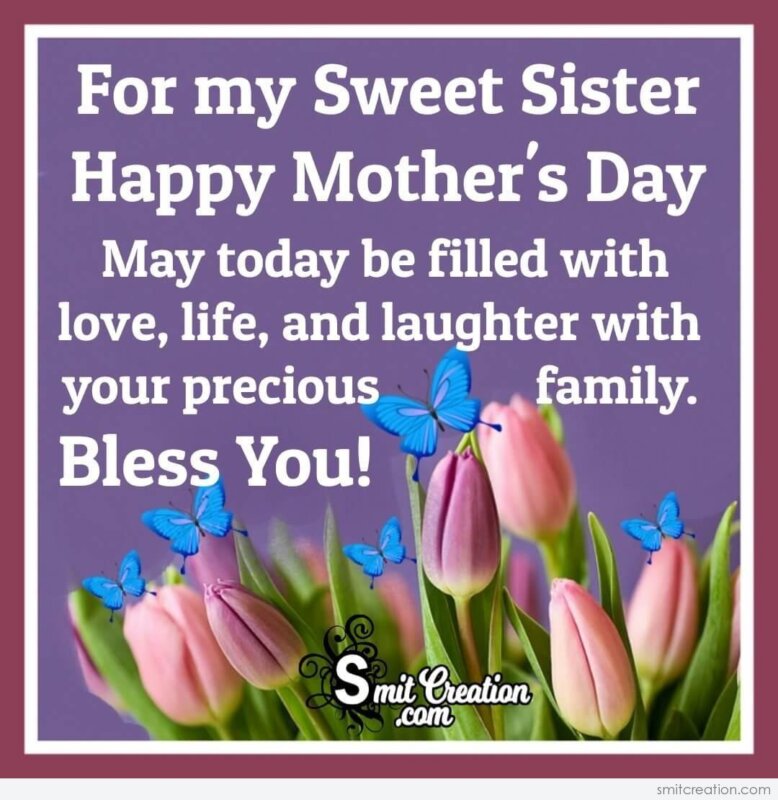 Happy Mother s Day Card For My Sweet Sister SmitCreation