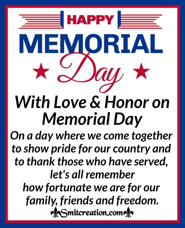 With Love & Honor on Memorial Day