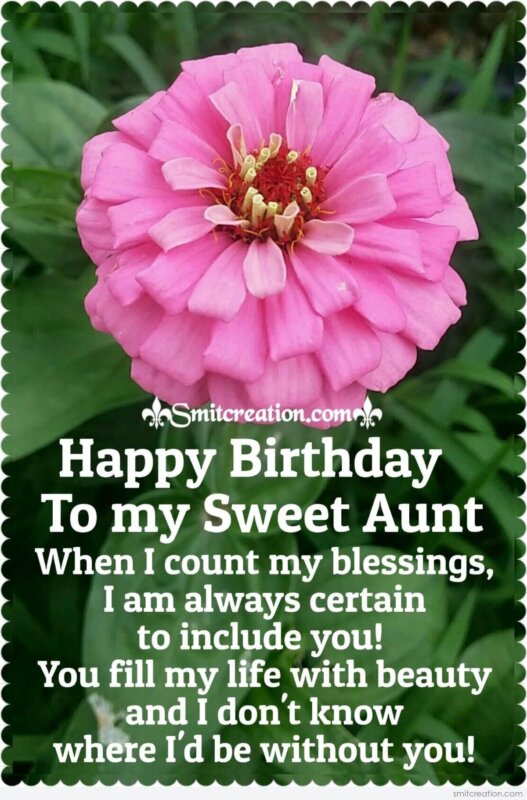 Happy Birthday Card For My Sweet Aunt Smitcreation Com
