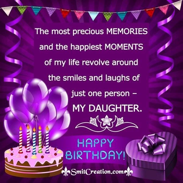 Happy Birthday My Dear Daughter - SmitCreation.com