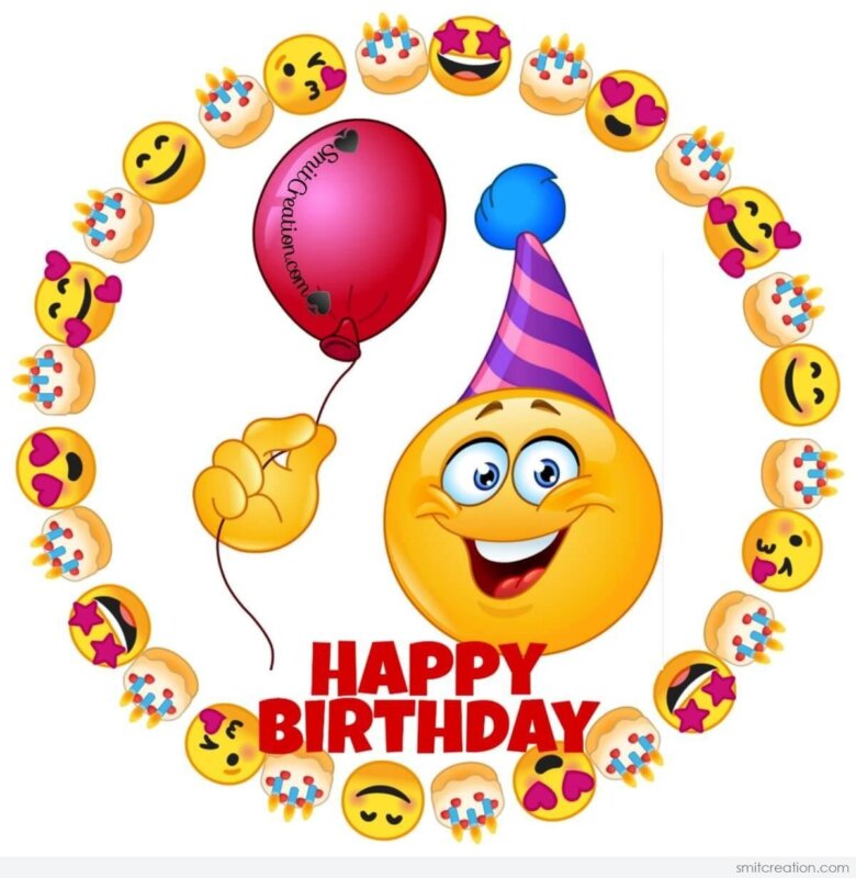 Happy Birthday Emoji - SmitCreation.com