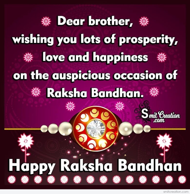 Happy Raksha Bandhan Wishes To Brother SmitCreation