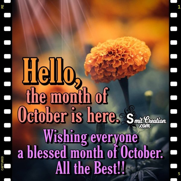 Happy New Month of OCTOBER - SmitCreation.com