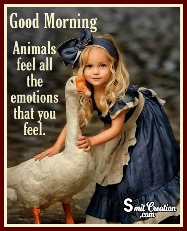 Good Morning Animals Feel All Emotions - SmitCreation.com
