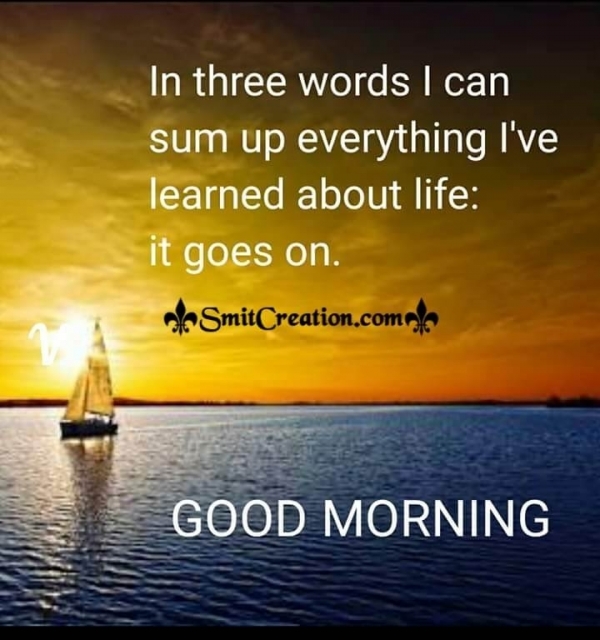 Good Morning 3 Words Of Life