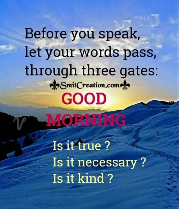 Good Morning Words Quote Image SmitCreation