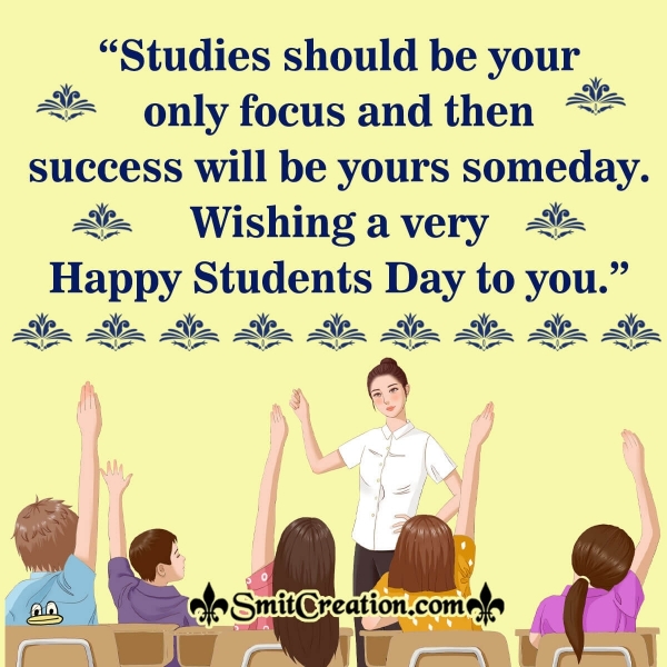 Wishing A Very Happy Students Day To You - SmitCreation.com