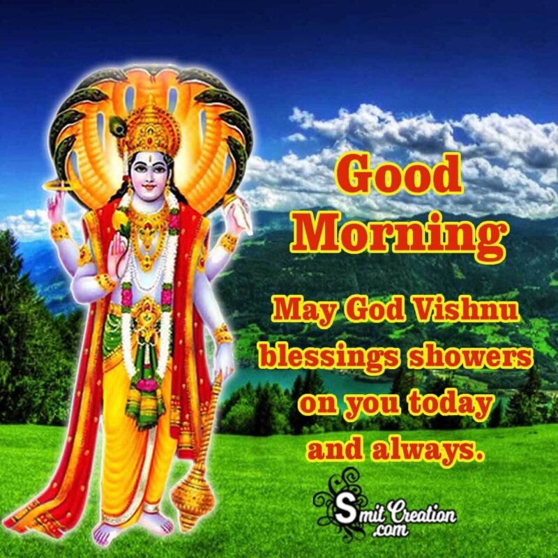 Good Morning God Vishnu Blessings - SmitCreation.com