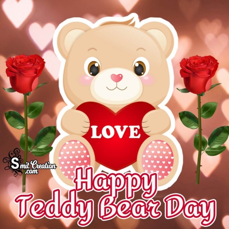 Happy Teddy Bear Day Lovely Image - SmitCreation.com