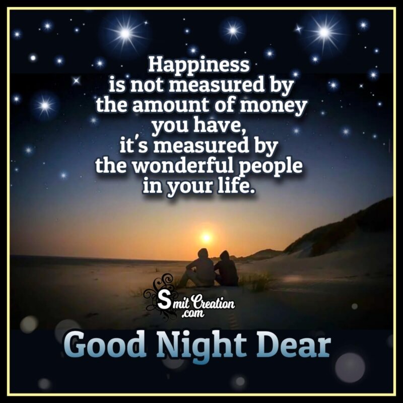 Good Night Happiness Quote - SmitCreation.com