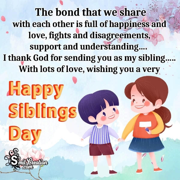 Wishing You A Very Happy Siblings Day - SmitCreation.com