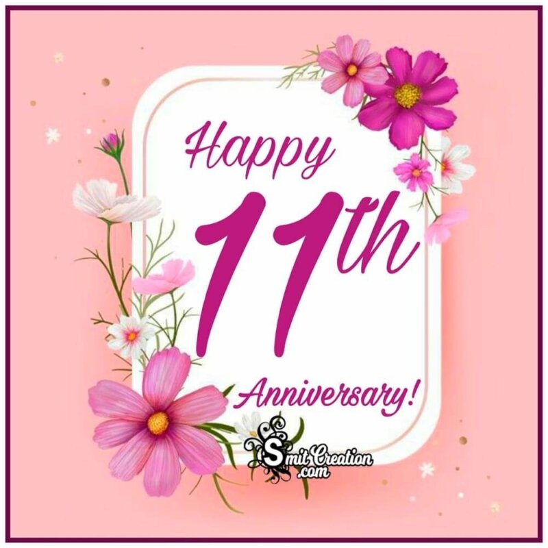 Happy 11th Anniversary Wish Image SmitCreation