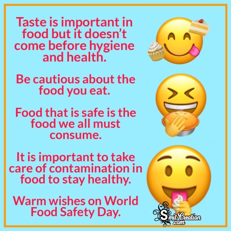 World Food Safety Day Slogans SmitCreation