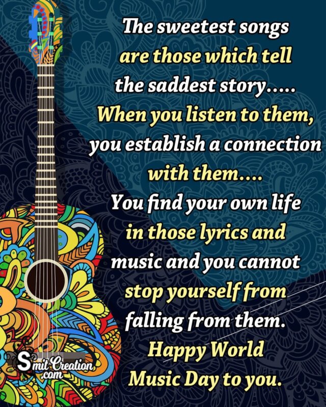Happy World Music Day Message Photo Smitcreation Com