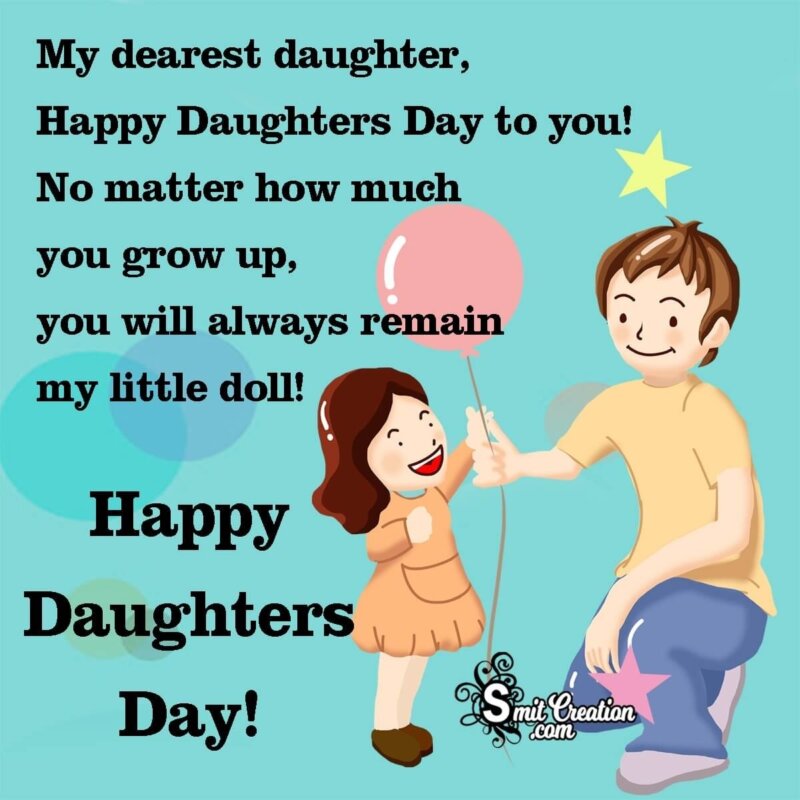 Happy Daughters Day Wishes From Dad SmitCreation