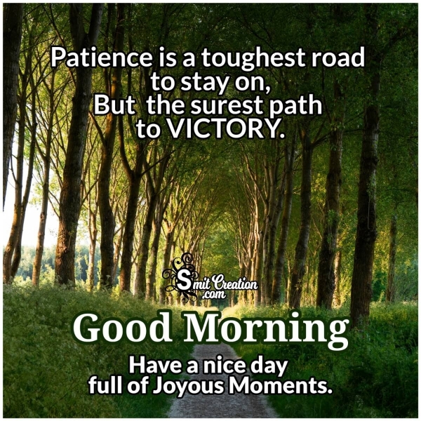 Good Morning Quote On Patience