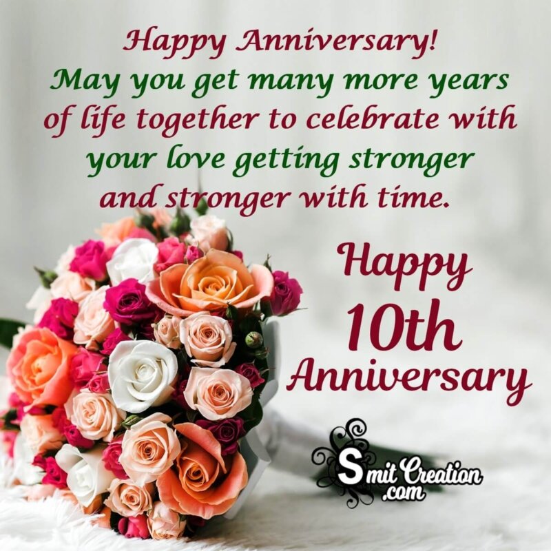 10th Wedding Anniversary Wishes Messages Quotes Anniversary Wishes ...