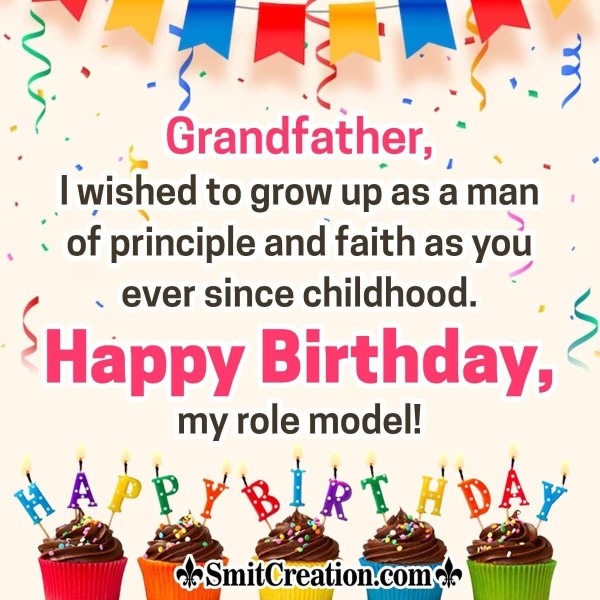 Happy Birthday Grandpa Wish Image - SmitCreation.com