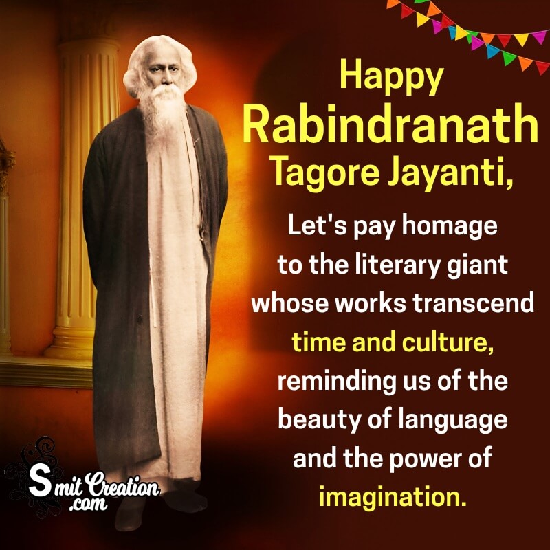 Happy Rabindranath Tagore Jayanti Wonderful Status Photo