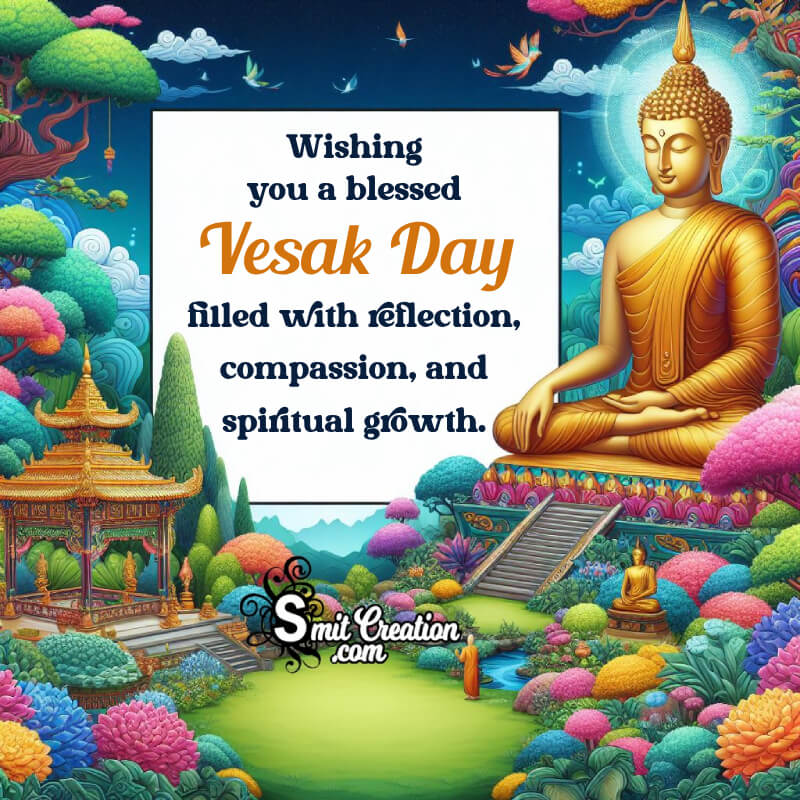 Happy Vesak Day Wishing Best Image