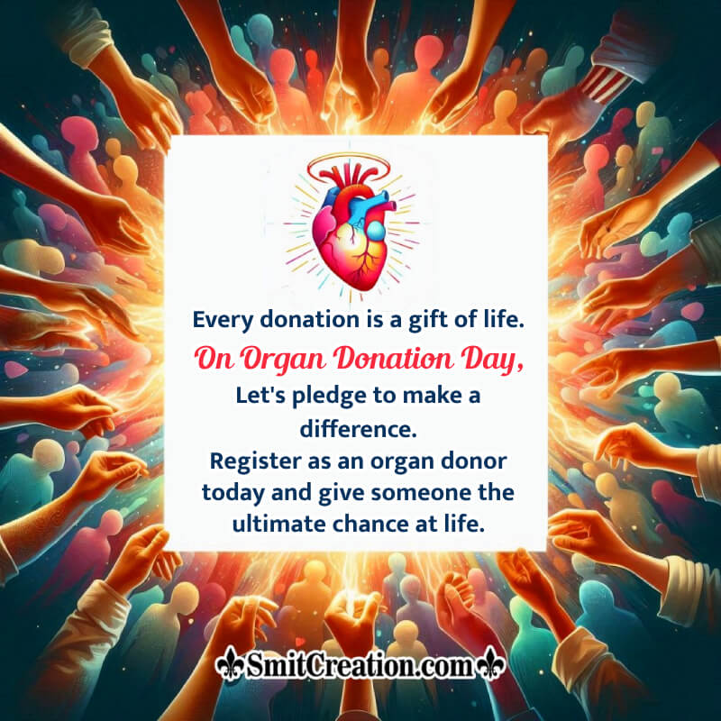 Organ Donation Day Best Message Image