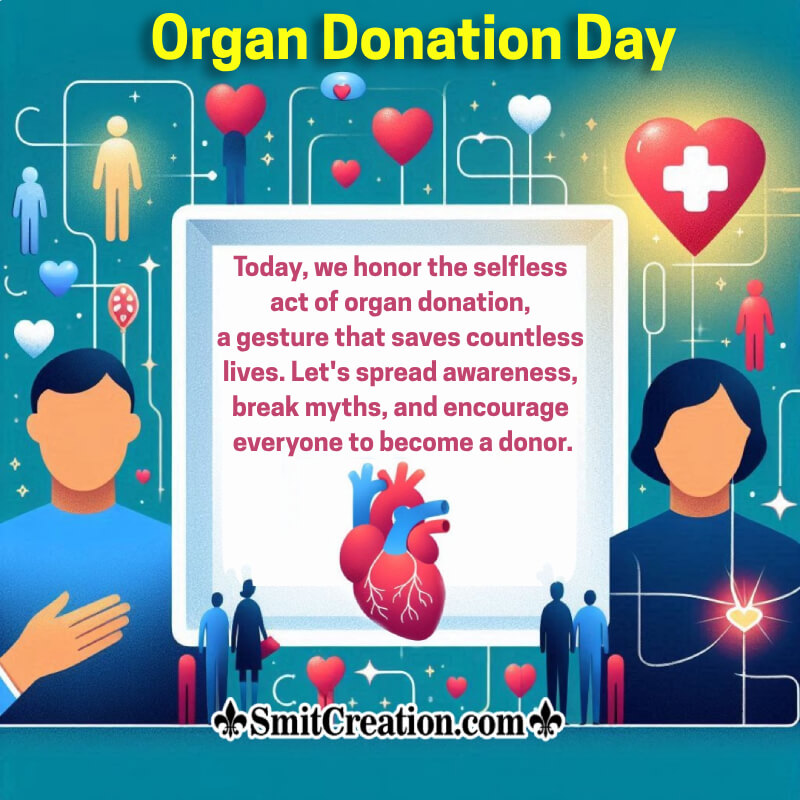 Organ Donation Day Wonderful Status Pic