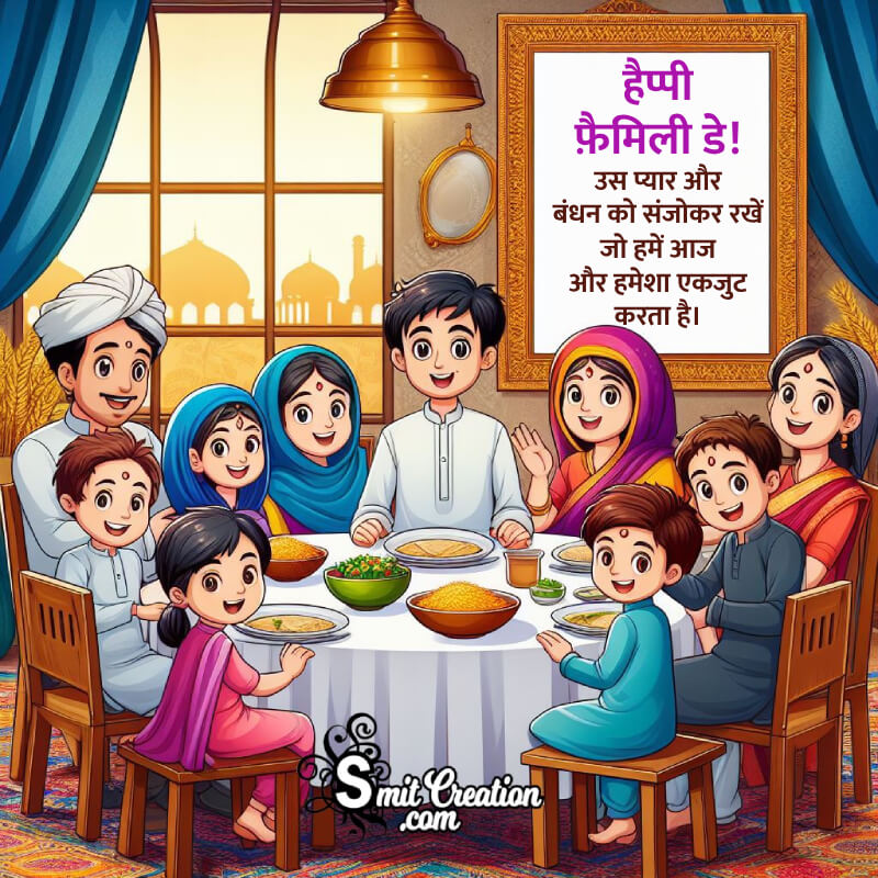 Wonderful Happy Family Day Hindi Wish Pic
