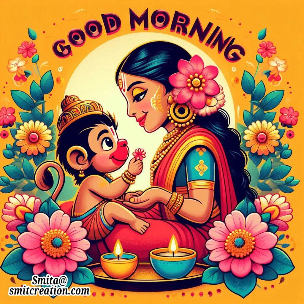 Anjani Devi Baby Hanuman Ji Morning Picture