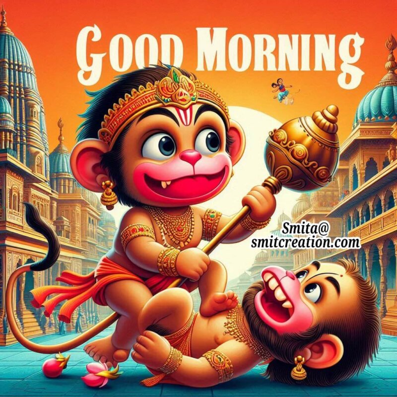 Bal Hanuman Ji Playing Morning Photo