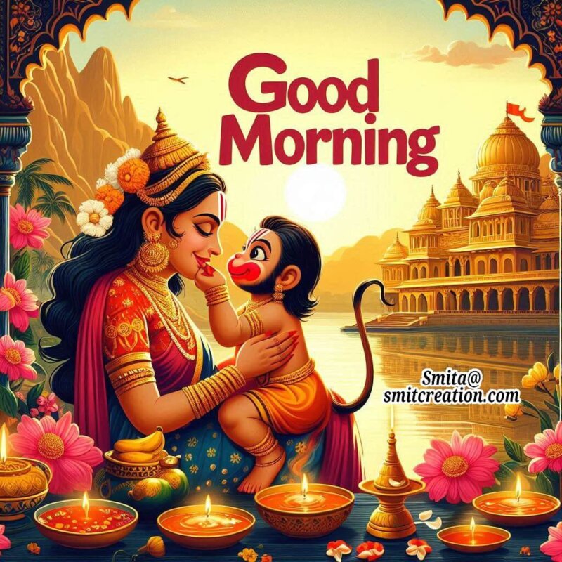 Beautiful Good Morning Baby Hanuman Ji Photo