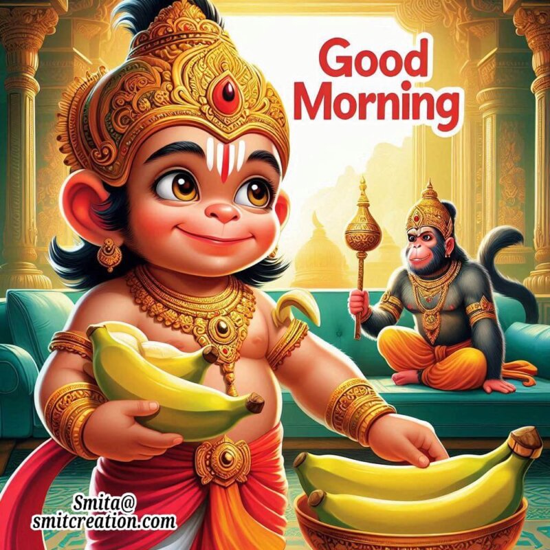 Cute Morning Baby Hanuman Picture