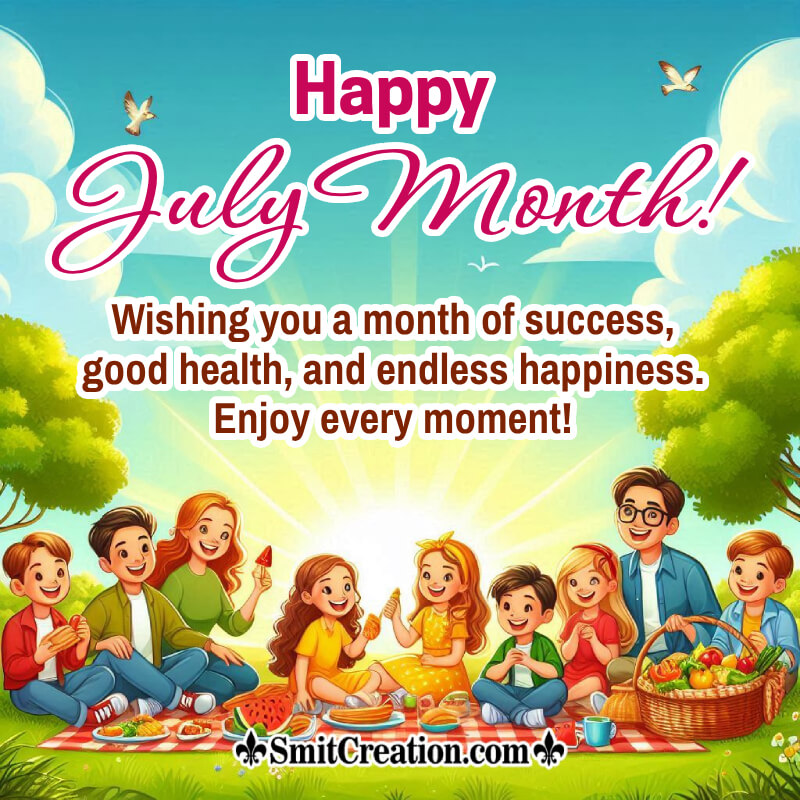 Happy July Month Wishing Best Picture
