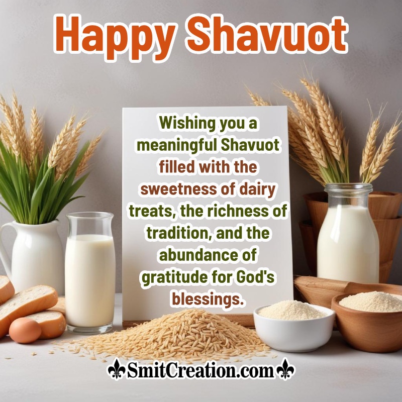 Happy Shavuot Wishing Photo