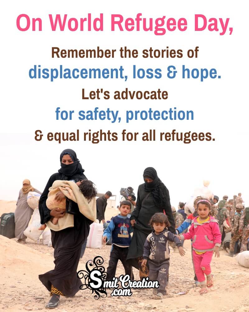 World Refugee Day Fb Status Picture
